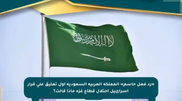 «رد فعل حاسم» المملكة العربية السعودية أول تعليق على قرار إسرائيل احتلال قطاع غزة ماذا قالت؟